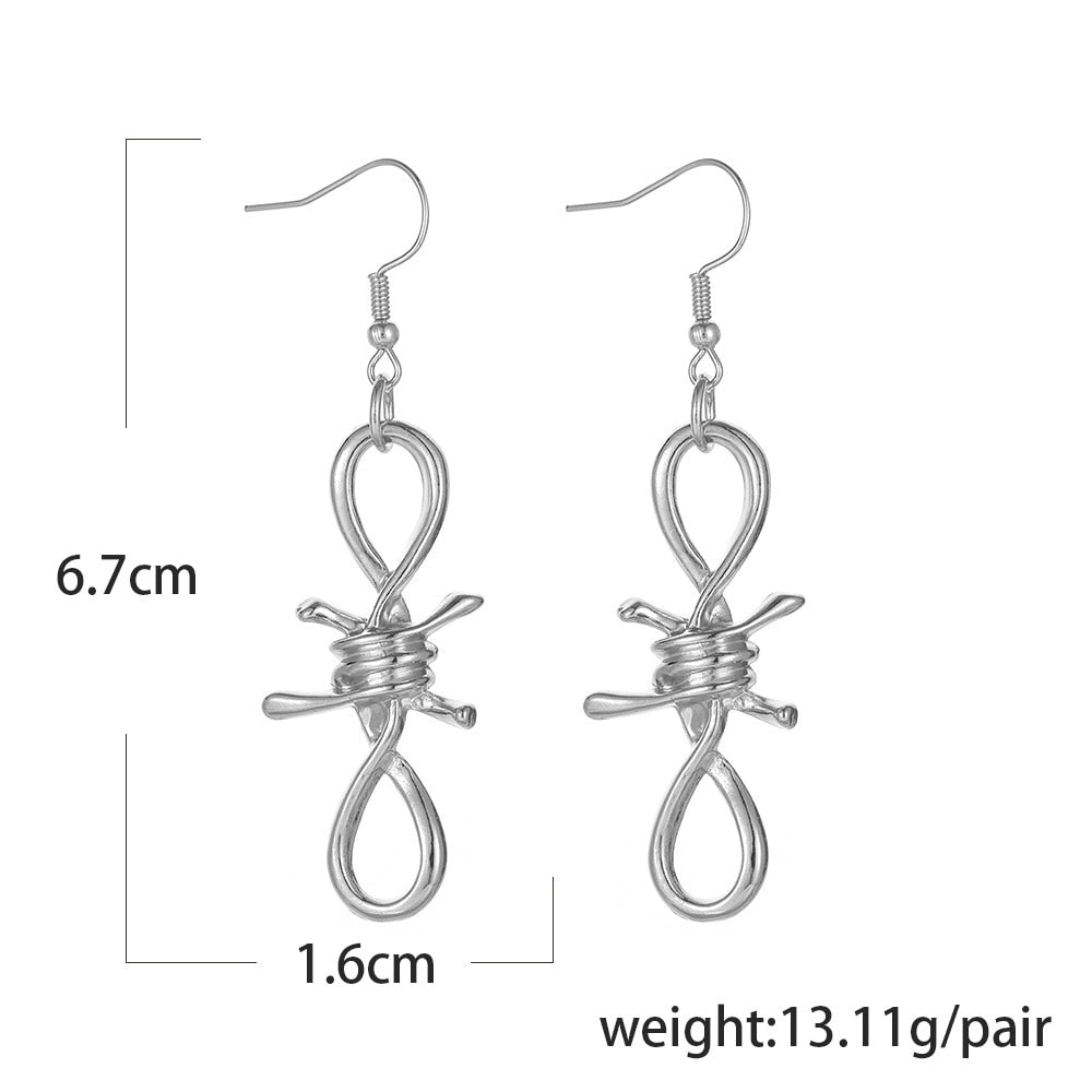 Antique Style Rope Dangle Earrings Charms Jewelry Fashion Creative Earrings For