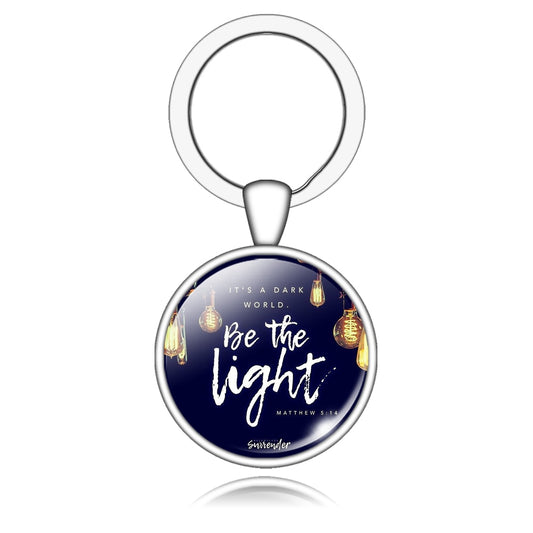 Be The Light Bible Verse Quote Keychain Gift Cute Keyring Positive Quote Jewelry