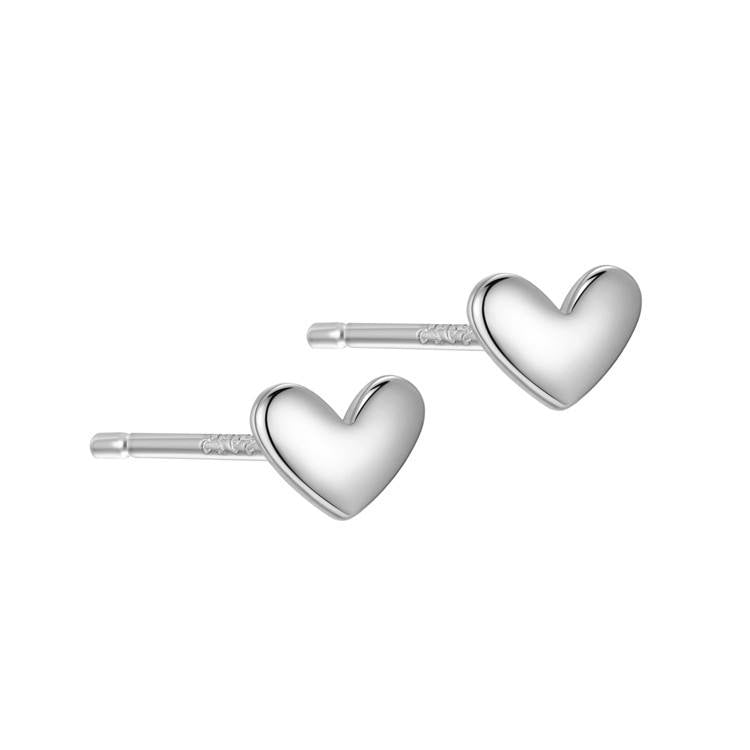 Small Heart Decor Stud Earrings for Women Girls Ear Studs Jewelry Gift Fashion