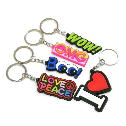 5 Styles Cool Sign Keychain Party Gift Cute Keyring Cartoon DIY Jewelry Souvenir