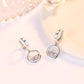 Half Full Crystal Drop Charm Earrings For Women Girl Fashion Modern Jewelry Gift