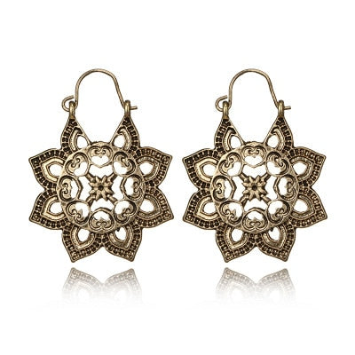 22 Styles Hollow Geometric Carved Ethnic Drop Dangle Earrings Trendy Women