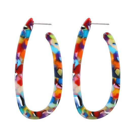 Multicolor Acrylic Drop Earrings Cartoon Art Women Party Jewelry Ear Fashion