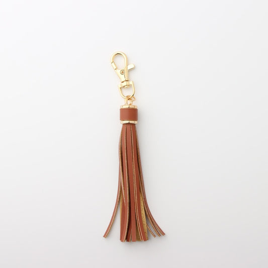 Brown Tassel PU Leather Keychain Cartoon Key Holder Car handbag Keyring Gift