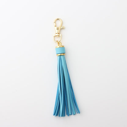 Sky Blue Tassel PU Leather Keychain Cartoon Key Holder Car handbag Keyring Gift