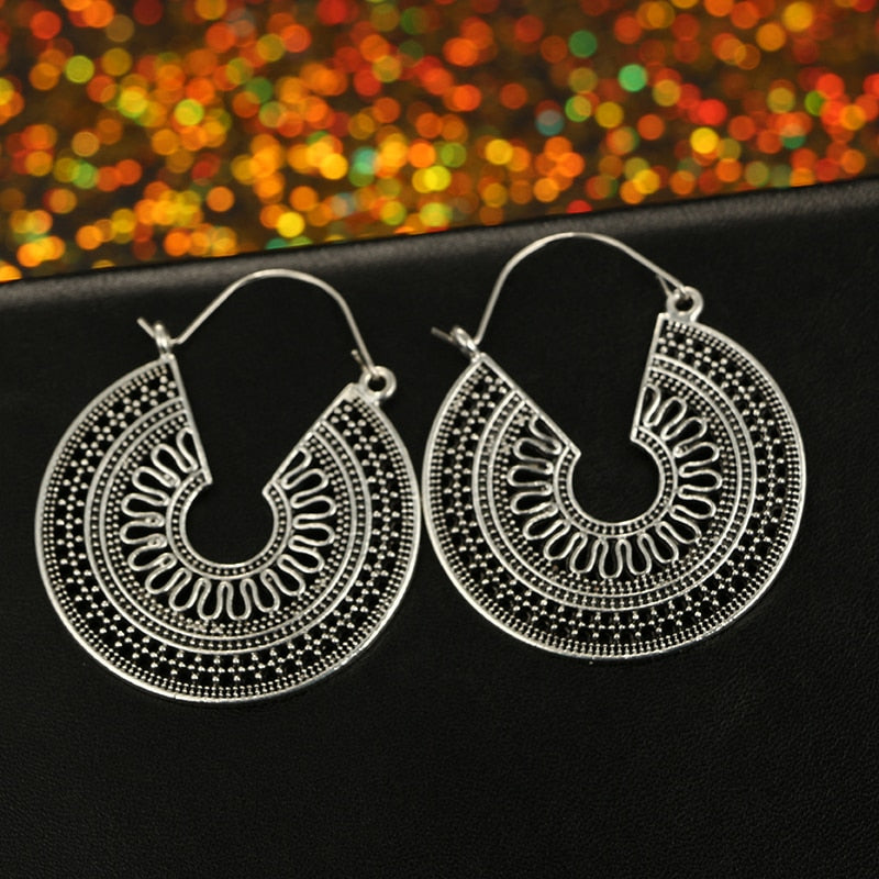 22 Styles Hollow Geometric Carved Ethnic Drop Dangle Earrings Trendy Women