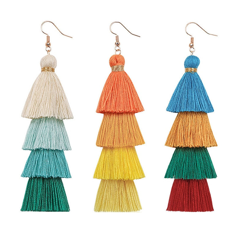 22 Styles Layered Bohemian Tassel Dangle Earrings Women Fashion Modern