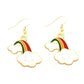 Smile Cloud Rainbow Drop Earrings Cartoon Art Women Party Jewelry Ear Fashion