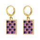 29 Styles Checkerboard Heart Lock Dangle Earrings Fashion Party Girls Pendant