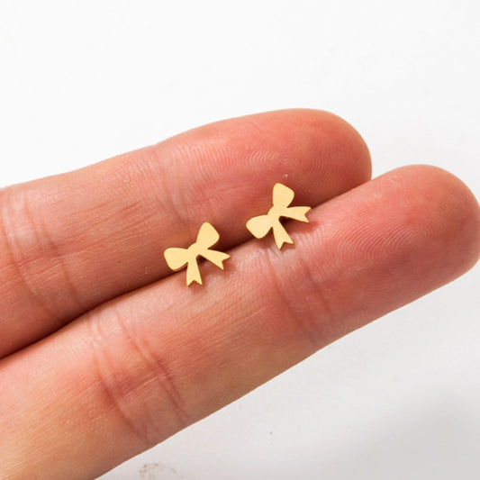 Bow Mini Studs Earring Cute Female Ear Ornament Charm Jewelry Accessory