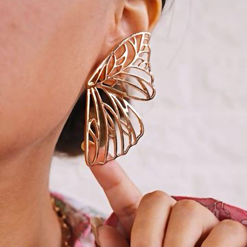 Hollow Butterfly Wings Stud Earring Wedding Party Birthday Gift Jewelry Cute