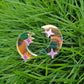 Moon Star Holographic Acrylic Dangle Earrings Women Travel Fashion Cartoon