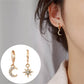 Moon and Star Pendant Stud Earrings Women Fashion Jewelry Party Wedding Earrings