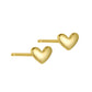 Small Metal Heart Stud Earrings for Women Girls Ear Studs Jewelry Gift Fashion