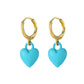 29 Styles Checkerboard Heart Lock Dangle Earrings Fashion Party Girls Pendant