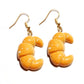 Croissant Handmade Resin Drop Earrings Cartoon Art Women Party Jewelry Ear