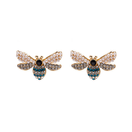 Bee Stud Earrings for Women Girls Ear Studs Jewelry Gift Fashion Earrings