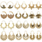 28 Styles Vintage Boho Geometric Carved Hoop Earrings Women Gifts Earring Cute