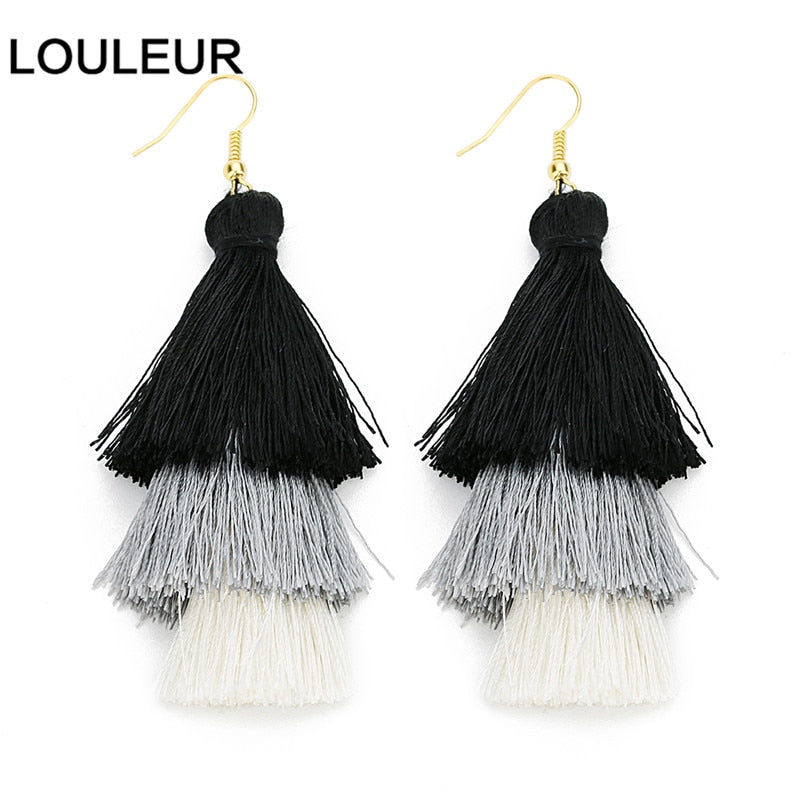 22 Styles Layered Bohemian Tassel Dangle Earrings Women Fashion Modern