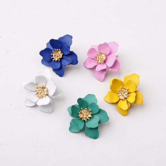 6 Colors Small Flower Stud Earrings Women Gifts Earring Cute Girls Eardrop