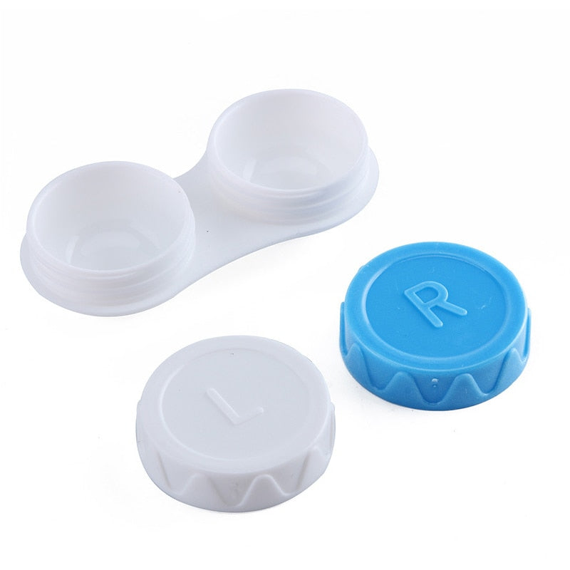 5 Colors 1Pcs Contact Lens L+R Cases Storage Holder Soaking Container Travel