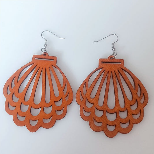 Wooden Shell Drop Earrings Women Party Wedding Jewelry Dangle Gifts Earrings