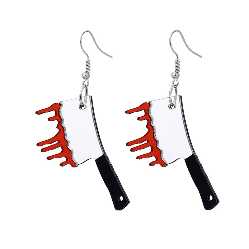 Cleaver Halloween Drop Earrings Cartoon Art Women Party Jewelry Ear Fashion