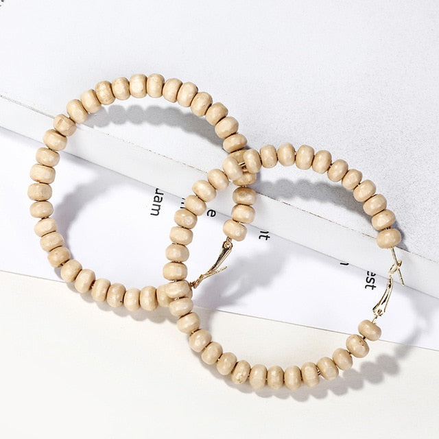 29 Styles Wooden Straw Woven Rattan Vine Braid Drop Earrings Modern Women