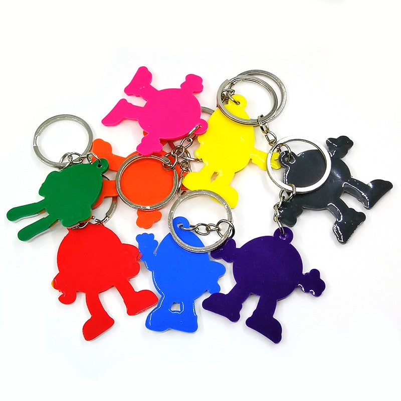 8 Styles Multicolor Candy M&M Keychain Cartoon Creative Gift Key Holder Keyring