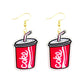 Cola Acrylic Large Drop Earrings Cartoon Art Women Party Jewelry Ear Fashion
