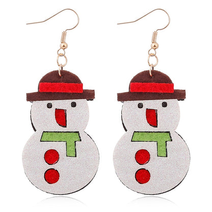 Snowman Drop Earrings Women Girl Fashion Cartoon Ear Jewelry Accessories