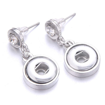 Snap Button Pendant Drop Earrings for Fashion Stylish Jewelry Drop Earrings