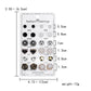 12 Pairs Mixed Flower Design Stud Earrings Women Gift Wedding Party Fashion