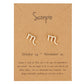 Scorpio Zodiac Constellations Sign Stainless Steel Earrings Women Jewelry Small
