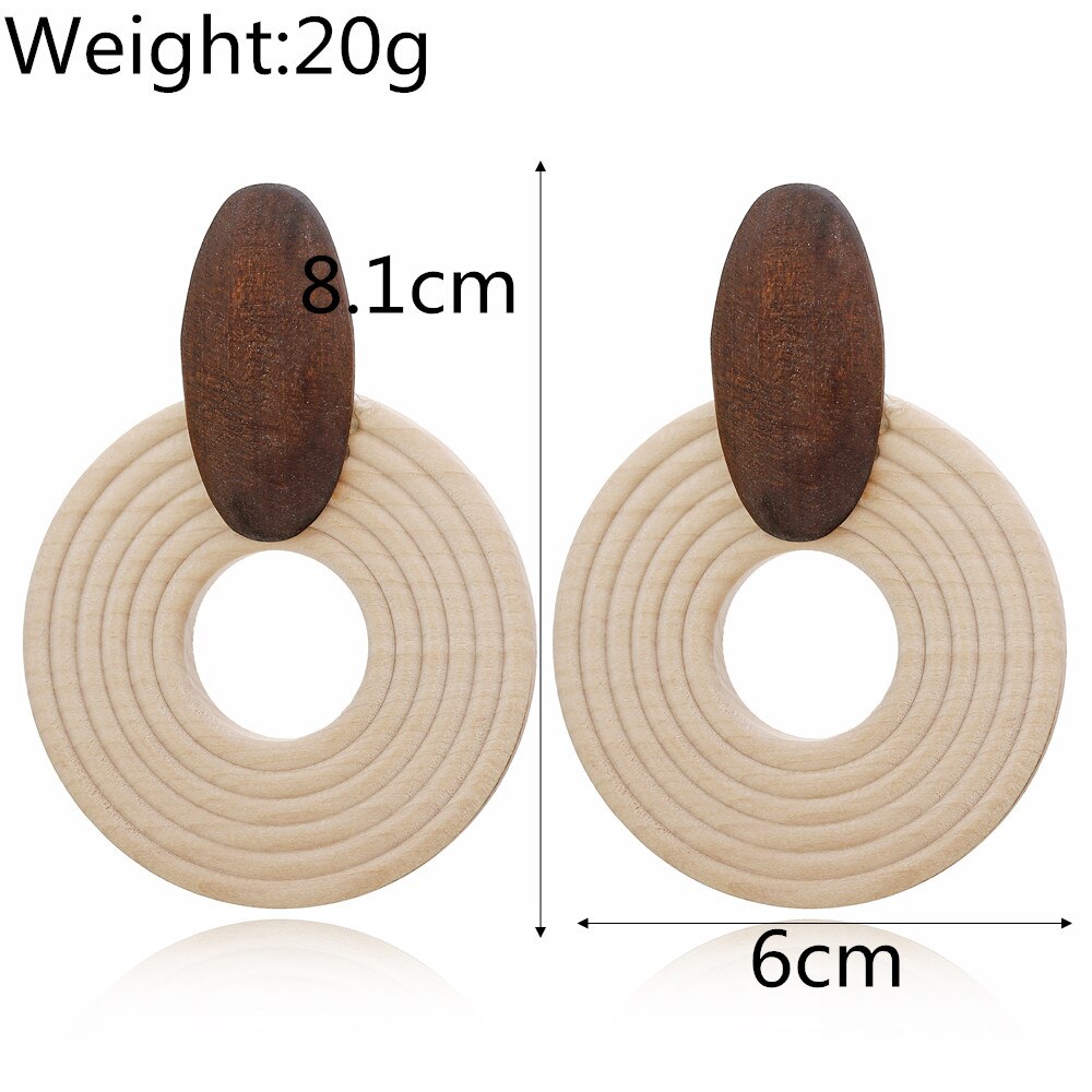 14 Styles Geometric Bamboo Round Party Statement Drop Earrings Modern Women