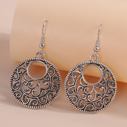 Hollow Spin Pattern Dangle Drop Earrings Women Gifts Earring Cute Girls Eardrop
