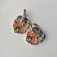 Colorful Tropical Leaf Drop Earrings Cartoon Ear Pendants Accessories Women Art