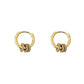 Rhinestone Decor Round Design Stud Earrings for Women Girls Ear Studs Jewelry