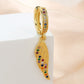 1pc Colorful Rhinestone Wing Cartilage Earring Ear Piercing Jewelry For Women