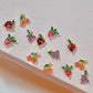 Rhinestone Fruit Stud Earrings Cartoon Ear Pendants Accessories Women Jewelry
