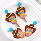 47 Styles Guitar Fish Eye Acrylic Drop Earrings Female Travel Cartoon Earrings