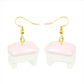 Retro Pink Bench Drop Earrings Cartoon Art Women Party Jewelry Ear Fashion