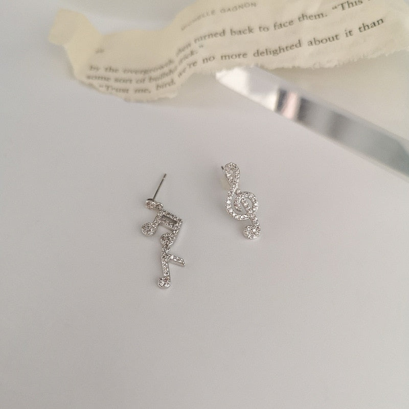 Music Note Stud Earrings Wedding Party Birthday Gift Jewelry Cute Earrings