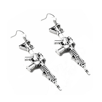 Creative Design Metal Gun Style Drop Earrings Women Creativity Jewelry Cute