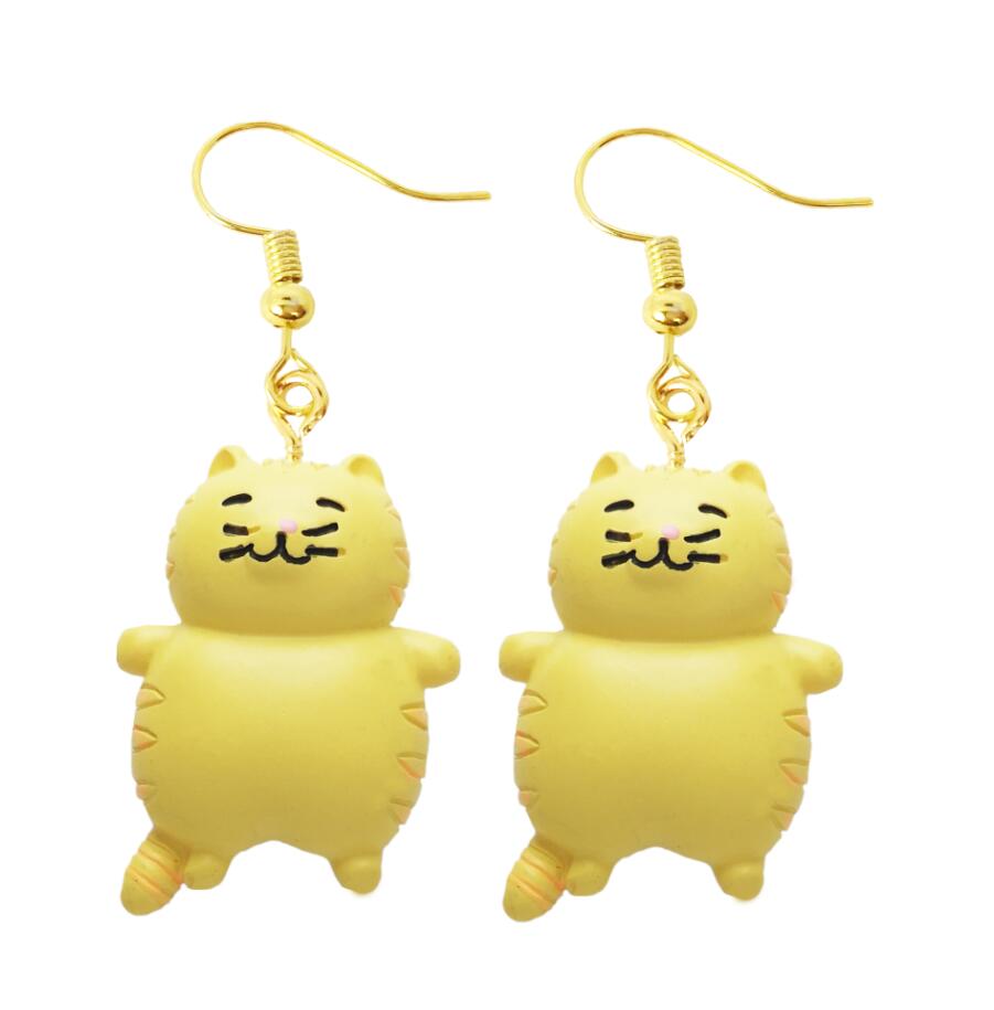 Cat Balloon Drop Earrings Cartoon Art Women Party Jewelry Ear Fashion Pendant