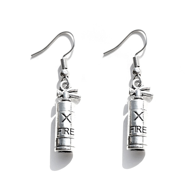 Creative Design Metal extinguisher Drop Earrings Women Creativity Jewelry Cute