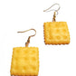 Square Crackers Drop Earrings Cartoon Art Women Party Jewelry Ear Fashion