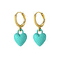 29 Styles Checkerboard Heart Lock Dangle Earrings Fashion Party Girls Pendant