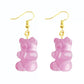 Violet Resin Animal Drop Earrings Women Creativity Jewelry Cute Earring Girls