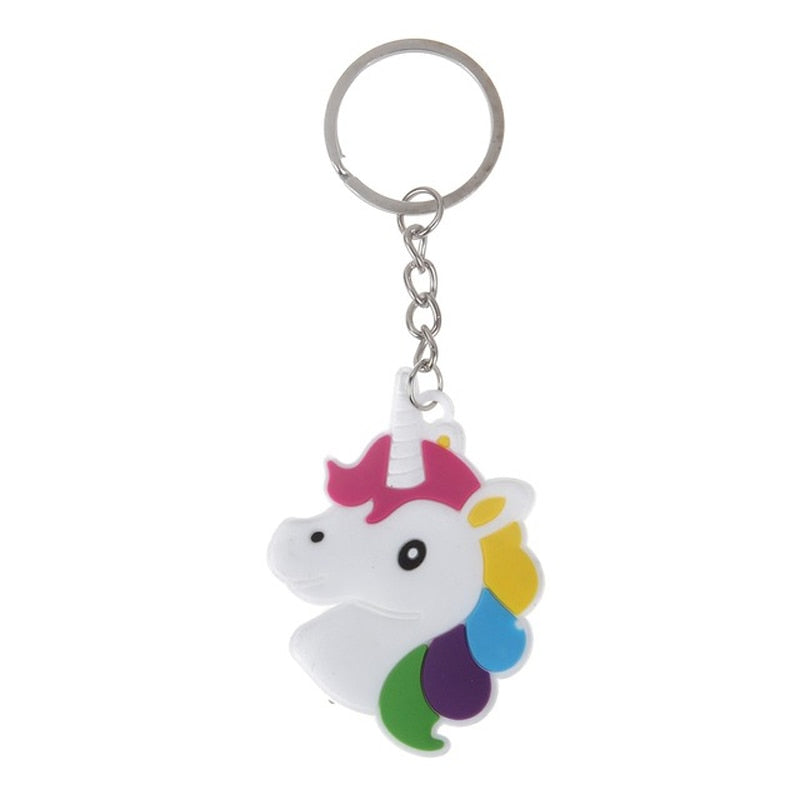 10 Styles Diy Cute Fairytale PVC Unicorn Keychain Multi-style Horse Key Rings